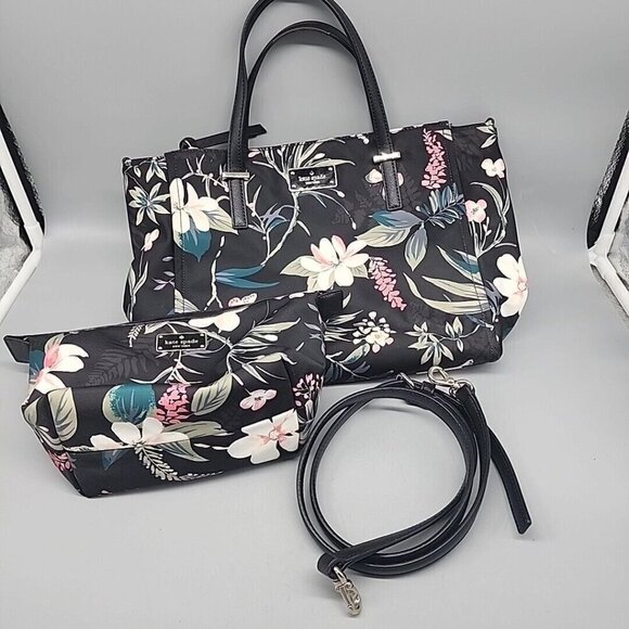 KATE SPADE Floral Wilson Road Botanical Crossbody Strap Purse Bag
